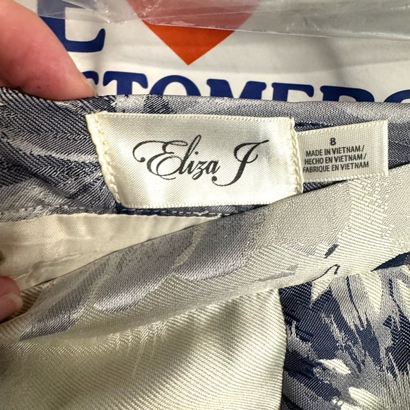 Eliza J Navy and Cream Floral Maxi Skirt - Picture 4 of 4